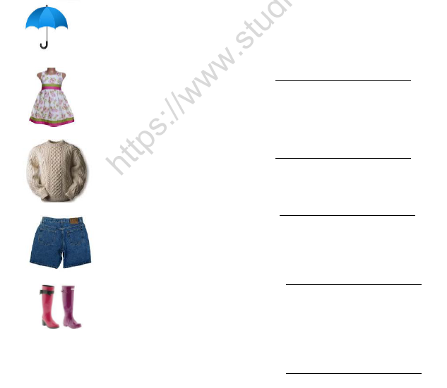 CBSE Class 1 EVS Clothes Worksheet